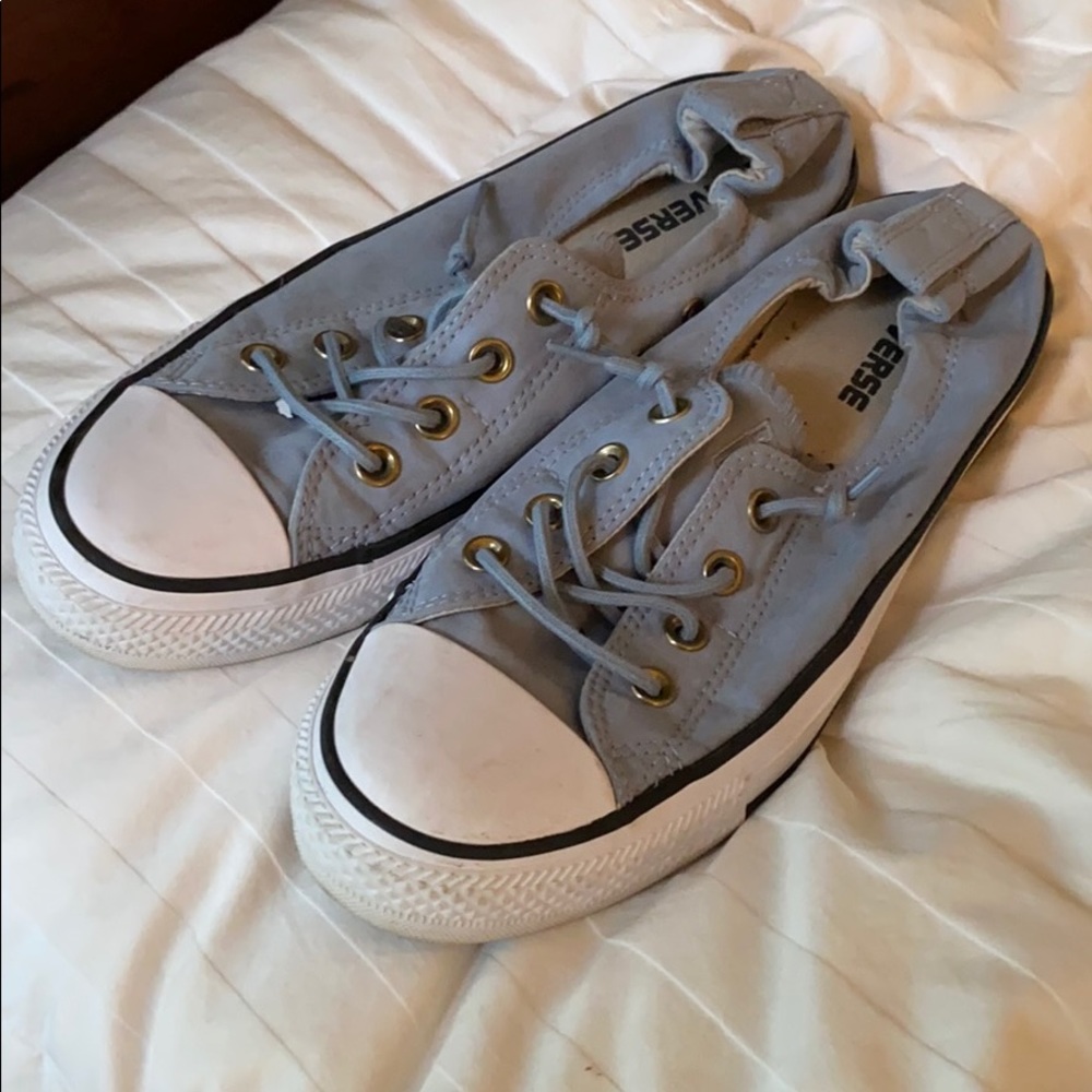 Powder Blue Converse Slip On - 9